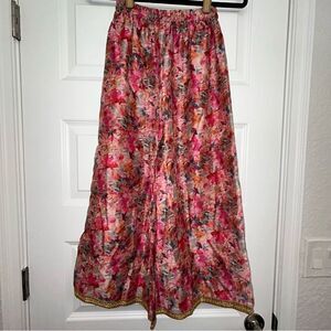 Spring Soul Girls Floral Print Pull On Wide Leg Pants